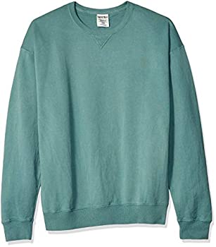 【中古】【インポート品・未当てはめる】Hanes Men\u0027s ComfortWash Garment Dyed Fleece Sweatshirt Cypress Green Large
