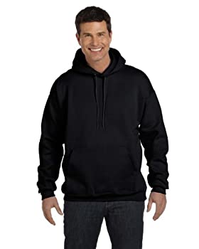 【中古】【輸入品・未使用】Hanes メンズ アルティメットコットン 90/10 プルオーバーフード ブラック L