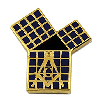 【中古】【輸入品・未使用】ユークリッド 47th Proposition with Grid Masonic ラペルピン - [ブルー&ゴールド][高さ3/4インチ]