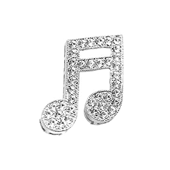【中古】【39shop】【輸入品・未使用】chelseachicNYC★タイニージュエル クリスタル 音楽 16 ノート ブローチピン シルバー(新古品)|アトリエ絵利奈