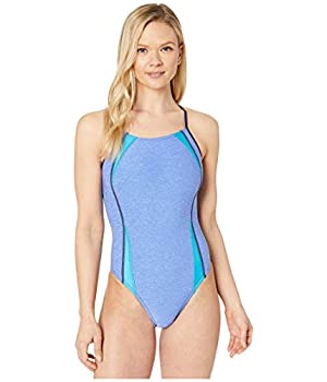 【中古】【輸入品・未使用】Speedo Heathered Flip Back One-Piece Hyper Blue 34 (US Women Size 8)