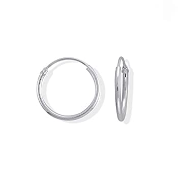 【中古】【輸入品・未使用】Boma Jewelry スターリングシルバー研磨エンドレスフープイヤリング