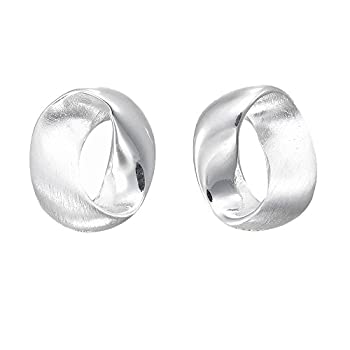 【中古】【輸入品・未使用】Boma Jewelry スターリングシルバー Mobius Strip ツイストモダンスタッドイヤリング