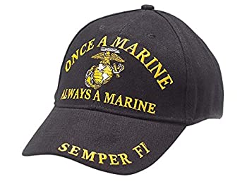 【中古】【輸入品・未使用】Once A Marine Always A Marine Semper Fi 帽子 ブラック