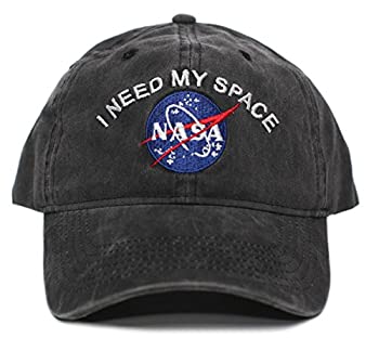 【中古】【39shop】【輸入品・未使用】NASA★I Need My Space 顔料染め 刺繍入り帽子 ユニセックス 大人用 マルチ US サイズ: One Size カラー: ブラック（新古品）｜アトリエ絵利奈