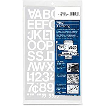 【中古】【輸入品・未使用】Chartpak CHA01036 Vinyl Numbers-Letters- 1in.- White