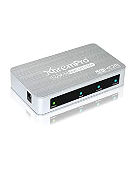 【中古】【輸入品・未使用】XtremPro スリム 1x2ポート 1入力 2出力 HDMI 2.0 アルミニウム 4K 2K 60Hz HDR HDCP 2.2スプリッター シルバー (61083) (1 x 2)