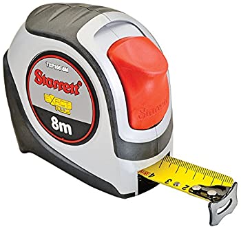 【中古】【輸入品・未使用】Starrett Exact Plus KTXP106-8M-N ABS Plastic Case Red Measuring Pocket Tape Metric Graduation Style 8m Length 26.9mm Width 1.58mm Gradu