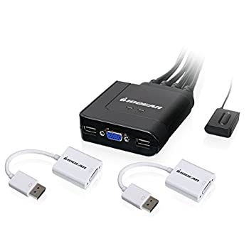 【中古】【インポート品・未当て嵌める】2-PORT CABLE VGA / DISPLAYPORT KVM SWITCH