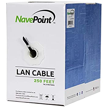 【中古】【輸入品・未使用】NavePoint Cat6（CCA）、250フィート、ブラック、ソリッドバルクイーサネットケーブル、550MHz、23AWG 4ペア、シールドなしツイストペア（UTP） 17,105円