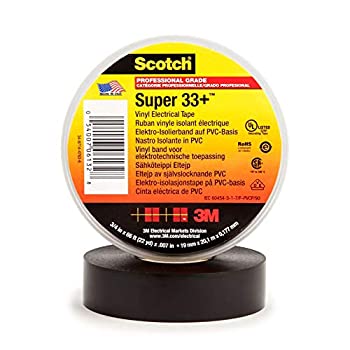 【中古】【輸入品・未使用】3M スコッチ スーパー33+ ハーネステープ 黒色 19mmX0.18mmX20m 電気絶縁