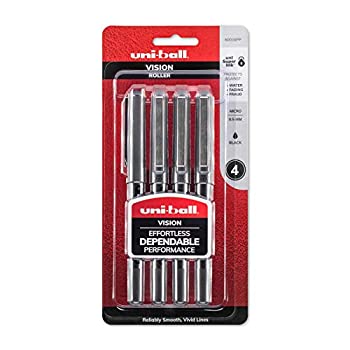 【中古】【39shop】【輸入品・未使用】Uni-Ball★Stick Rollerball Pens Micro Point Black Ink 4 Count by Uni-ball（新古品）｜アトリエ絵利奈