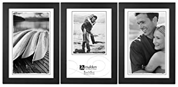 【中古】【輸入品・未使用】(10cm by 15cm Vertical Black) - Malden International Designs Classic Concepts Vertical Black Wood Picture Frame Holds Three 10cm by 15c 9,105円