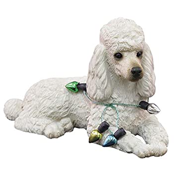 【中古】【輸入品・未使用】Sandicast White Poodle Wearing Holiday Lights Christmas Ornament by Sandicast