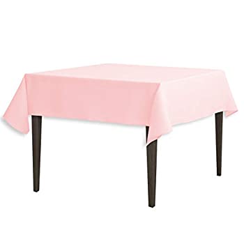 【中古】【39shop】【輸入品・未使用】LinenTablecloth★54-inch正方形ポリエステルテーブルクロスピンク(新古品)|アトリエ絵利奈