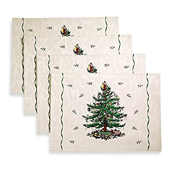 【中古】【輸入品・未使用】(4pc Placemat) - Avanti Spode Tree 4-Piece Placemat 33cm by 48cm Ivory