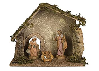 【中古】【インポート品・未当て嵌める】Fontanini 3 Piece Italian Christmas Nativity Set with Starter Stable 54710 Italy by Fontanini