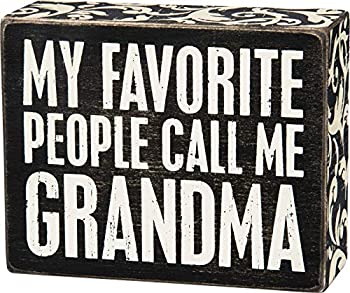 【中古】【輸入品・未使用】Primitives By Kathy My Favourite People Call Me Grandma Box Sign
