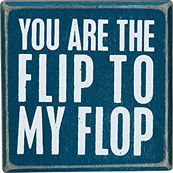 【中古】【39shop】【輸入品・未使用】You★Are The Flip To My Flop???Mini Decorativeビーチ装飾ボックスサイン3-in X 3-in(新古品)|アトリエ絵利奈