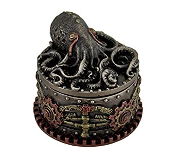 【中古】【輸入品・未使用】樹脂装飾ボックス装飾ブロンズ仕上げスチームパンクOctopus Trinketボックス4?x 3.5?X 4インチブロンズモデル# wu76755?a4