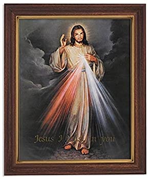 【中古】【輸入品・未使用】GerffertコレクションThe Divine Mercy Framed Portrait印刷、13インチ 11 x 13 Inch ブラウン PN#829Series