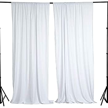 【中古】【輸入品・未使用】BalsaCircle 10フィート x 10フィート ホワイト ポリエステル 写真 背景 ドレープ カーテン パネル - ウェディングデコレーション ホームパーテ