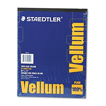 【中古】【輸入品・未使用】Staedtler Mars Vellum Paper 16# Rag 8.5 x 11 Inches Plain 50 Sheets per Pad (946811P) by Staedtler