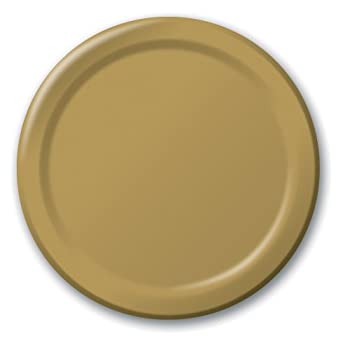 【中古】【39shop】【輸入品・未使用】Creative★Converting Touch of Color 24 Count Paper Banquet Plates Glittering Gold by Creative Converting [並行輸入品]（新古品）｜アトリエ絵利奈