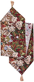 【中古】【39shop】【輸入品・未使用】(Teddy★Bear Design) - Decorative Christmas Teddy Bears Design Tapestry 33cm X 180cm Table Runner（新古品）｜アトリエ絵利奈