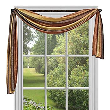【中古】【輸入品・未使用】Achim Omsf144At6 - Ombre Scarf Valance - 50 X 144 Inches - Autumn