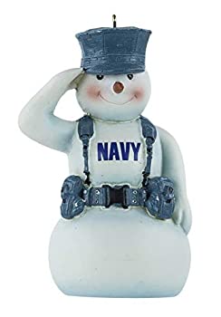 【中古】【輸入品・未使用】アメリカ海軍 雪だるま 敬礼 ギア クリスマスオーナメント
