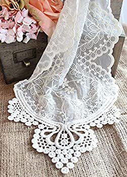 【中古】【輸入品・未使用】(Ivory) - Lace Table Runner in Ivory - 30cm Wide x 190cm Long