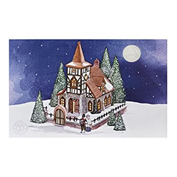【中古】【輸入品・未使用】Department56 Christmas Church Lit Canvas 4046078