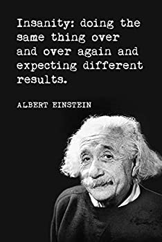 【中古】【39shop】【輸入品・未使用】Insanity★:同じ事が( Albert Einstein Quote、モチベーションポスター（新古品）｜アトリエ絵利奈