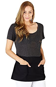【中古】【輸入品・未使用】Natural Uniforms 業務用ウエストエプロン 複数ポケット付 ブラック WA2101