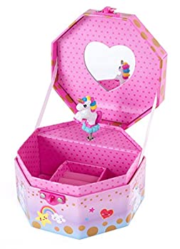 【中古】【39shop】【輸入品・未使用】Hot★Focus Musical Girls Jewellery Box - Rainbow Unicorn Music Jewel Storage Box - Plays Beethoven's Fur Elise（新古品）｜アトリエ絵利奈