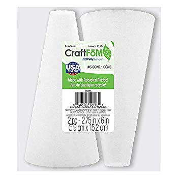 【中古】【輸入品・未使用】FloraCraft Packaged Styrofoam Cones 6-Inch-by3-Inch Cone White 2 Per Package by FloraCraft