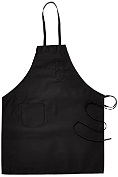 【中古】【輸入品・未使用】Winco BA-PBK Full Length Bib Apron with Pocket Black by Winco