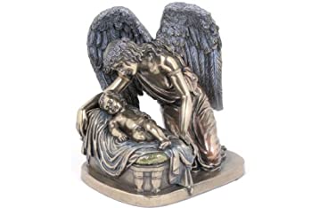 【中古】【輸入品・未使用】ガーディアンエンジェルWhisper With Christ Child 6インチCold Cast Bronze Stone Statue宗教装飾 8,865円
