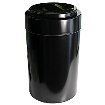 【中古】【輸入品・未使用】(Black) - Tightvac EverythingVac Bulk Dry Goods Storage Container 2.3kg Plus Solid Black Body/Cap