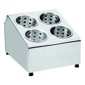 【中古】【インポート品・未当て嵌める】2tier 4穴ステンレス鋼スチール写真Flatware支柱