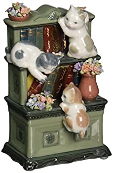 【中古】【インポート品・未当て嵌める】(1 classic) - Cosmos 80095 Fine Porcelain Catch Me If You Can Cat Musical Figurine 15珊