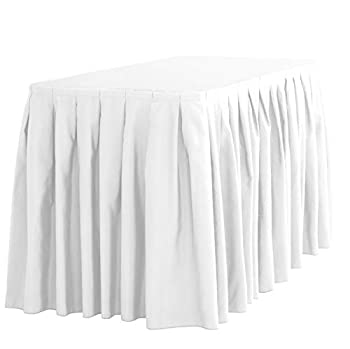 【中古】【輸入品・未使用】LinenTablecloth (アコーディオンプリーツ) ポリエステルテーブルスカート 14フィート ホワイト 11,850円