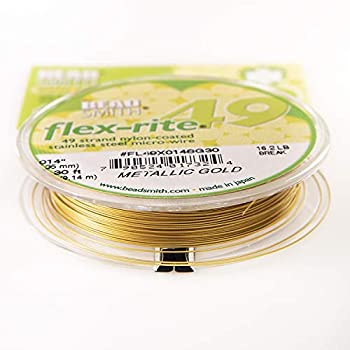 【中古】【輸入品・未使用】Beadsmith Flex-rite 49 Strand Beading Wire - Pearl Silver Color - .014 30 ft by Beadsmith