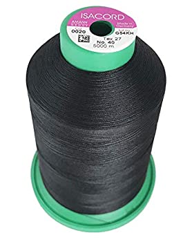 【中古】【インポート品・未当て嵌める】Isacord Embroidery Thread Black Thread 5000M color 0020 by AMANN