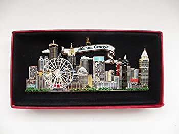 【中古】【輸入品・未使用】ジョージア州アトランタ真鍮クリスマスオーナメント シティスカイライン 観覧車