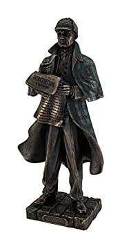 【中古】【インポート品・未当て嵌める】Resin Statues私立探偵シャーロック・ホームズメタリックブロンズ像3?x 11?x 3.5inブロンズひな形# wu76694?a4