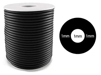 【中古】【39shop】【輸入品・未使用】CleverDelights★Black Hollow Rubber Cord - 10 Feet (3.33 Yds) - 3mm Round - Crafts Beading Jewelry Tubing by CleverDelights（新古品）｜アトリエ絵利奈