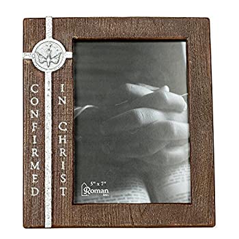 【中古】【輸入品・未使用】Confirmed確認でキリスト木製仕上げ5?x 7写真画像フレーム