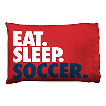 【中古】【インポート品・未当て嵌める】Eats Sleep. 蹴球枕覆いかぶせる | ChalkTalk Sports 蹴球枕 | 赤いこと